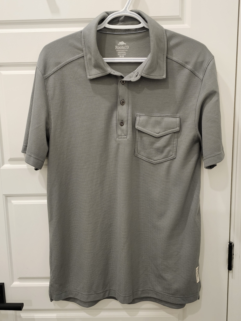 Roots 73 Men's Polo Gray Size - Medium Like New